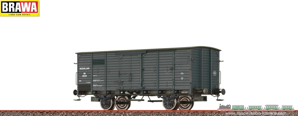 Brawa 49889, EAN 4012278498898: H0 Gedeckter Güterwagen CHDG NS, Epoche II