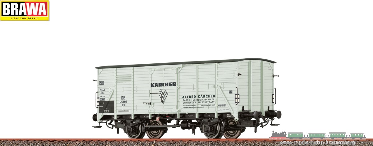 Brawa 49894, EAN 4012278498942: H0 DC Gedeckter Güterwagen G 10 DB, Epoche III, Kärcher