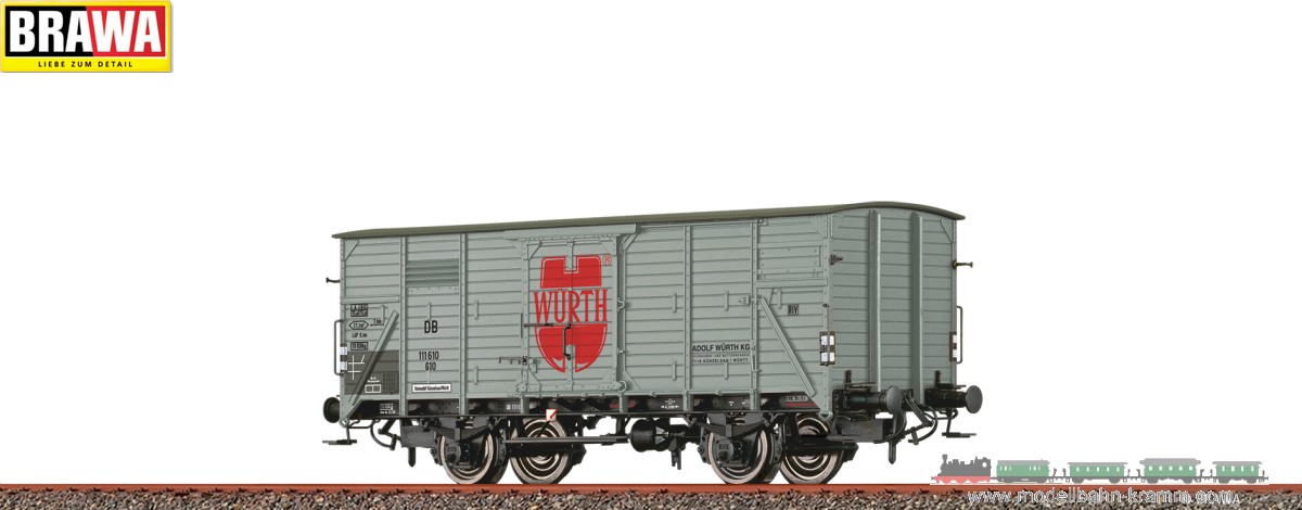 Brawa 49895, EAN 4012278498959: H0 DC Gedeckter Güterwagen G 10 DB, Epoche III, Würth