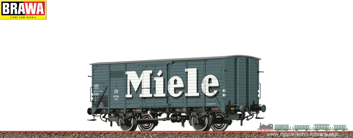 Brawa 49898, EAN 4012278498980: H0 DC Gedeckter Güterwagen G 10 DB, Epoche III, Miele