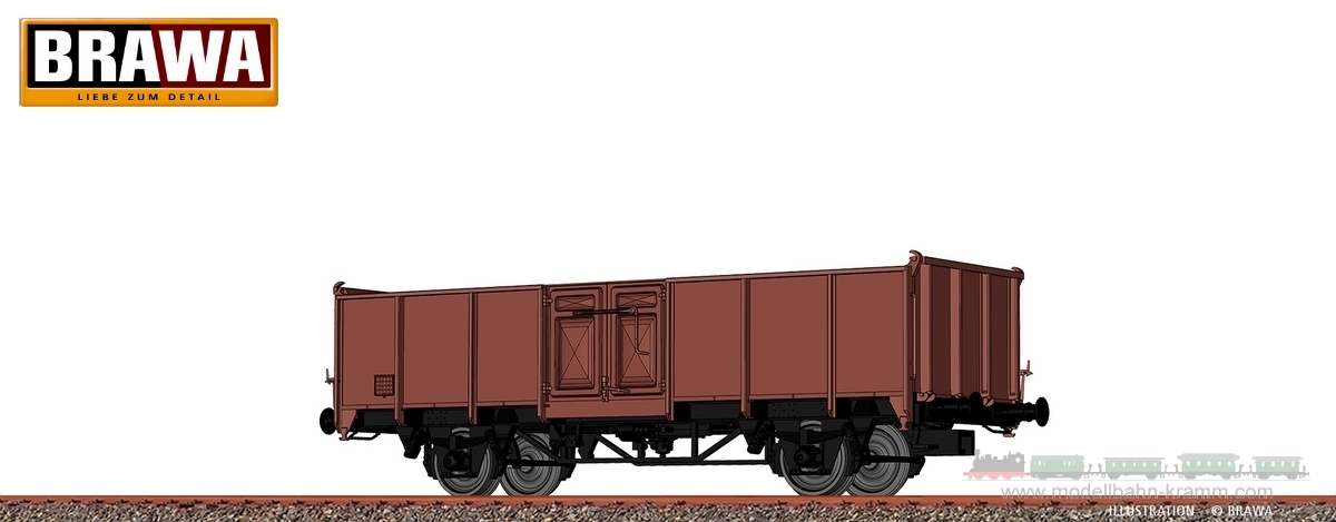 Brawa 50072, EAN 4012278500720: H0 Offener Güterwagen .E SNCB