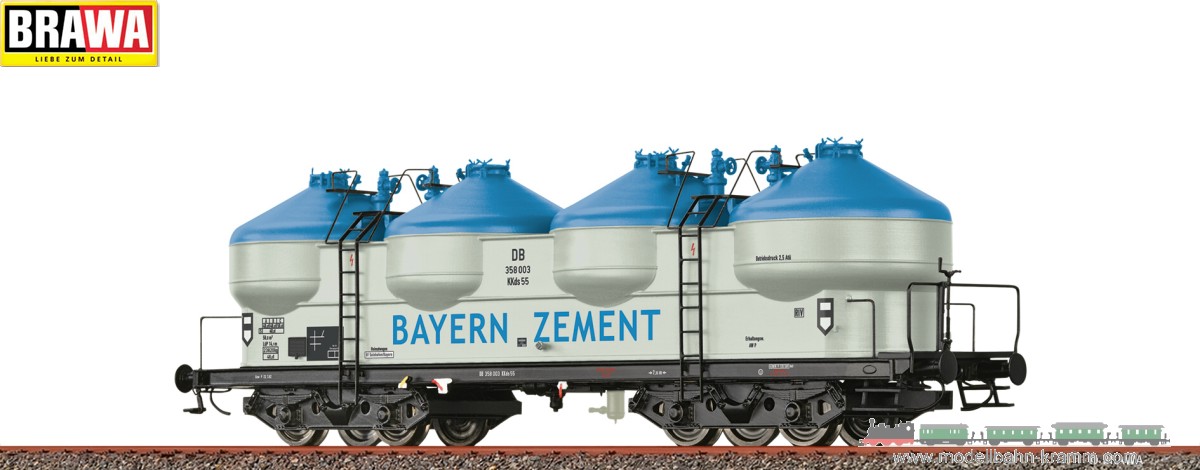 Brawa 50318, EAN 4012278503189: H0 Freight Car KKds 55 DB, Epoch III, Bayern Zement