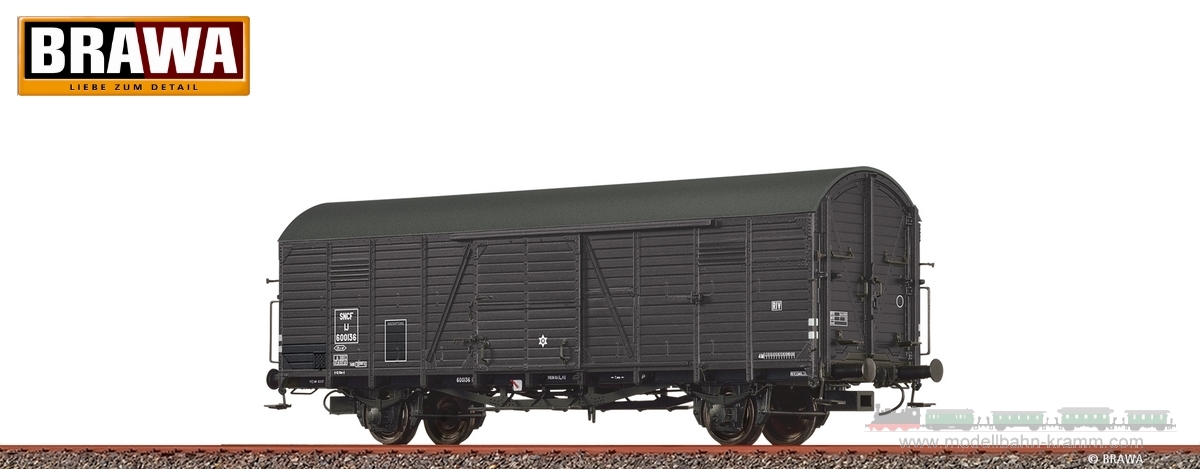Brawa 50495, EAN 4012278504957: H0 Covered Freight Car IJ SNCF