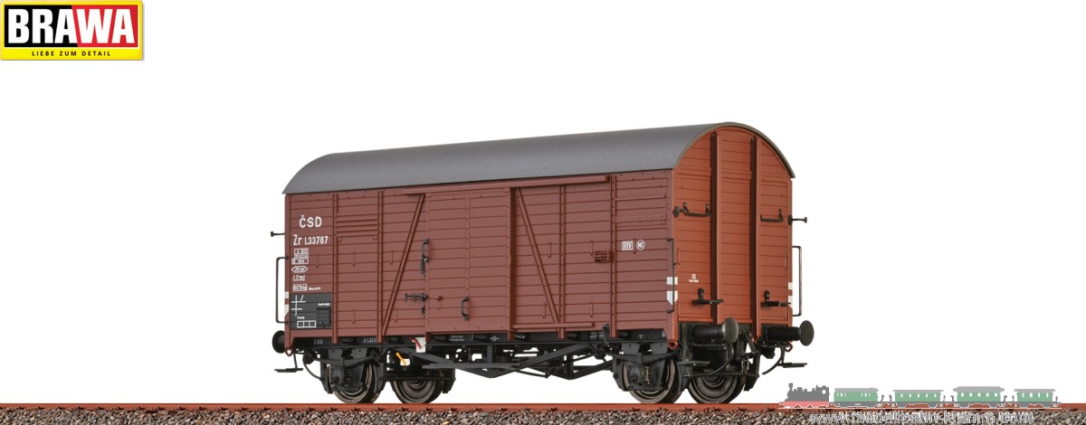 Brawa 50741, EAN 4012278507415: H0 Gedeckter Güterwagen Zr CSD, Epoche III