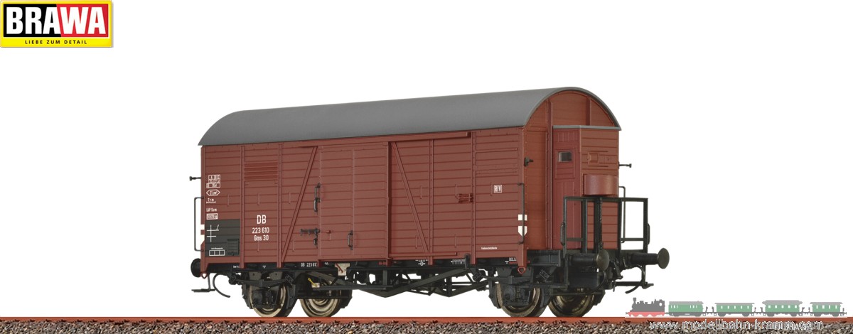 Brawa 50744, EAN 4012278507446: H0 Gedeckter Güterwagen Gms 30 DB, Epoche III