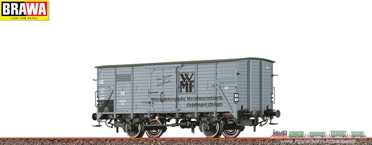 Brawa 50763, EAN 4012278507637: H0 Gedeckter Güterwagen G 10 DB, Epoche III, WMF