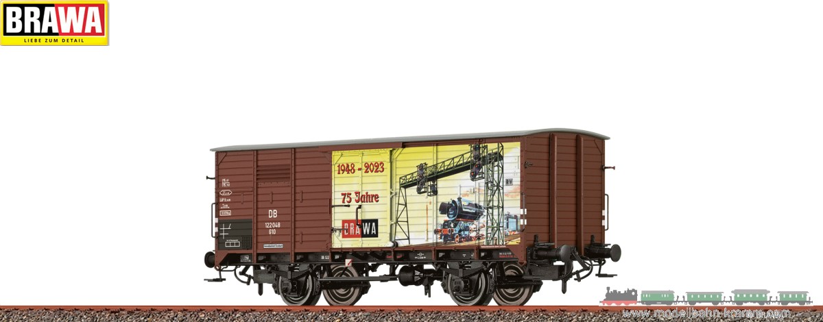 Brawa 50891, EAN 4012278508917: H0 Gedeckter Güterwagen G 10 DB, Epoche III, BRAWA 75 Jahre