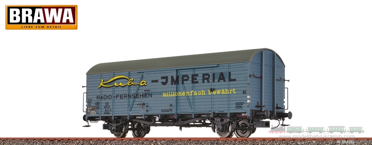 Brawa 50934, EAN 4012278509341: H0 Gedeckter Güterwagen Glr22 Kuba Imperial DB