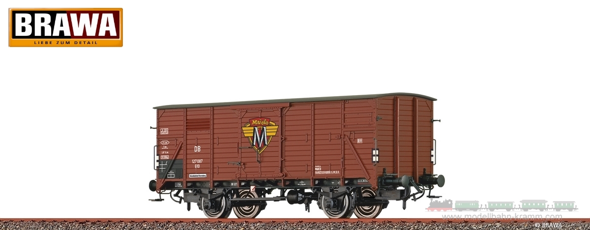 Brawa 50959, EAN 4012278509594: H0 Gedeckter Güterwagen G10 Maico DB