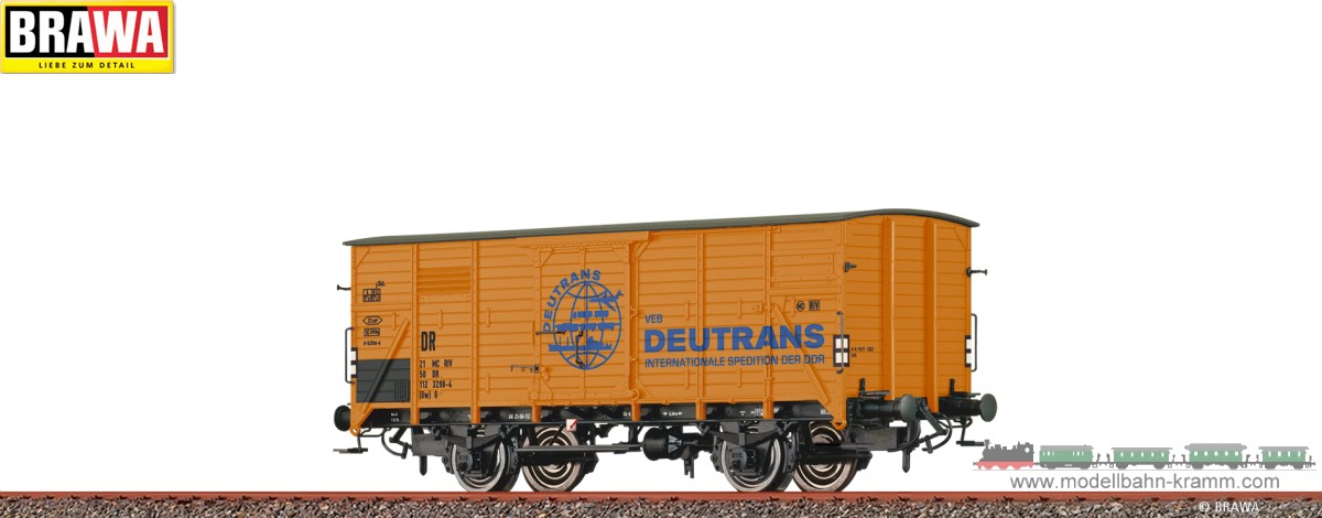 Brawa 50968AC, EAN 2000075616302: H0 AC Gedeckter Güterwagen Gw Deutrans DR