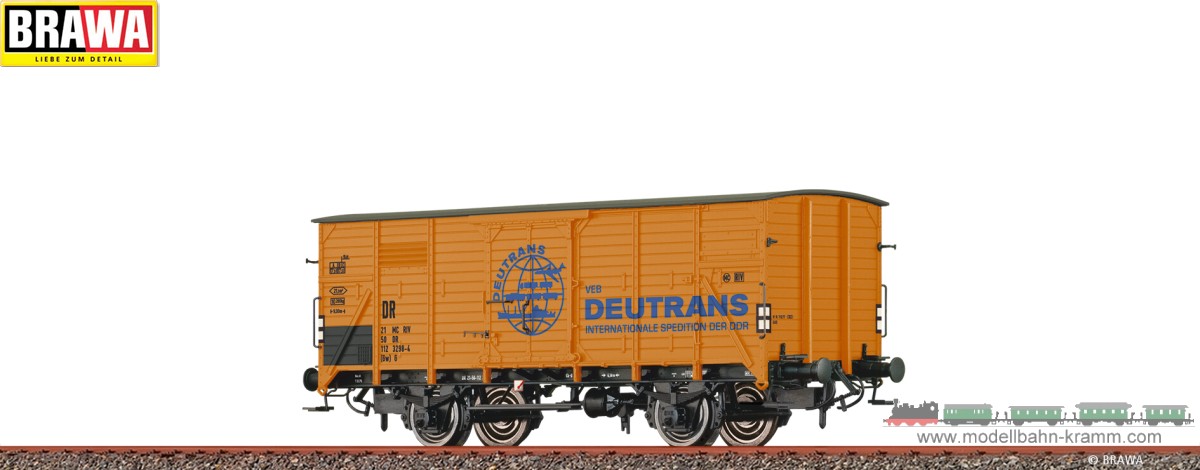 Brawa 50968AC, EAN 2000075616302: H0 Covered Freight Car Gw Deutrans DR