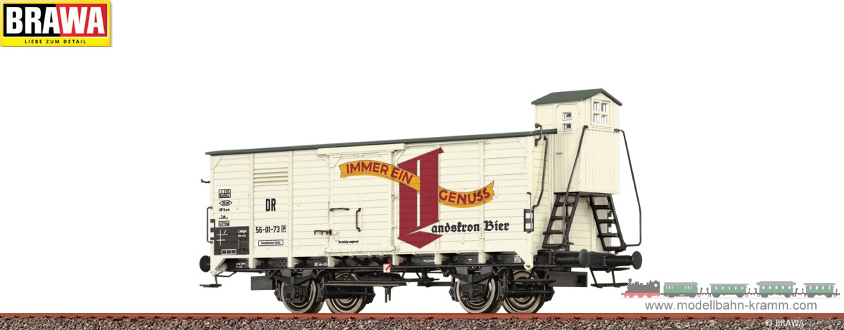 Brawa 50970AC, EAN 2000075616326: H0 AC Gedeckter Güterwagen G10 Landskron Brauerei DR