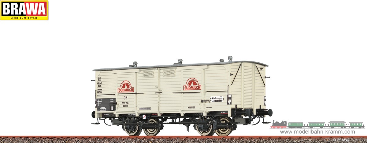 Brawa 50980AC, EAN 2000075616180: H0 AC Milchwagen Gh03 Südmilch DB