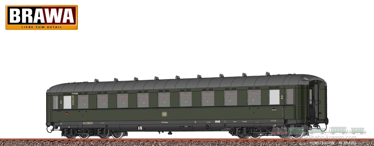 Brawa 51059, EAN 4012278510590: H0 AC Personenwagen B4üe DB