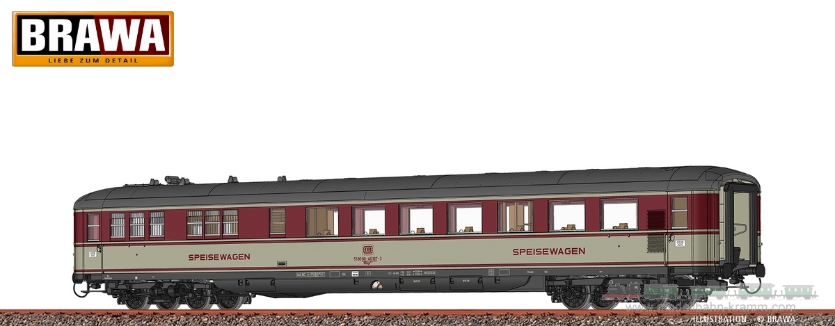 Brawa 51101, EAN 4012278511016: H0 Speisewagen WRüge152 DB