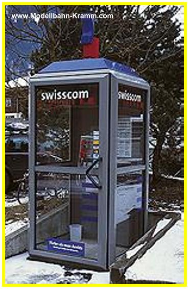 Brawa 5449, EAN 4012278054490: H0 Telefonzelle Swisscom