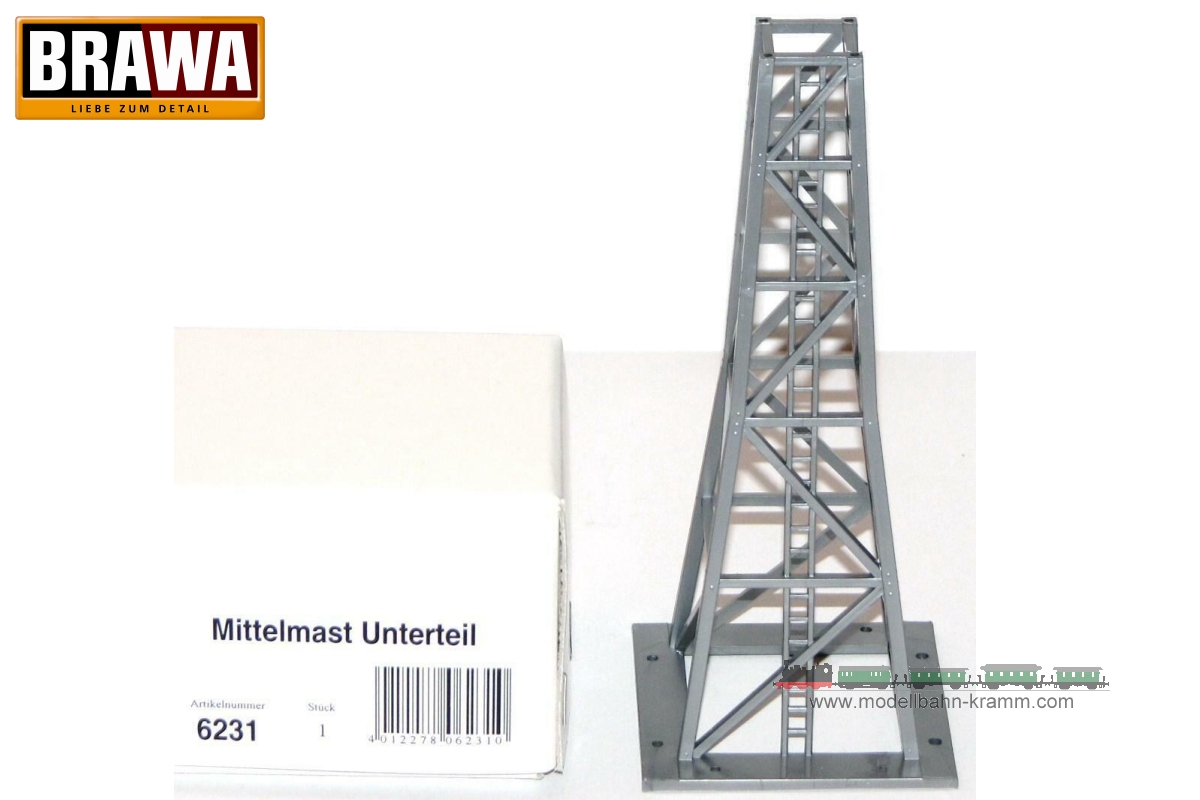 Brawa 6231, EAN 4012278062310: H0 Seilbahn Mittelmast Unterteil