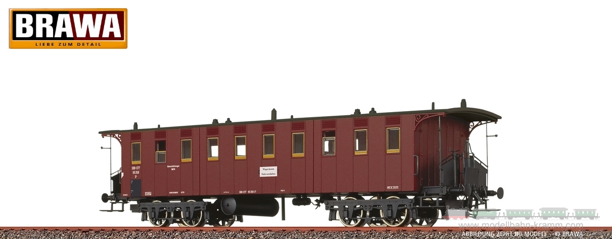 Brawa 65085, EAN 4012278650852: N Mannschaftswagen SBB III
