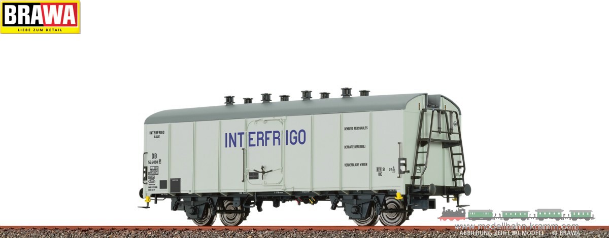 Brawa 67119, EAN 4012278671192: N Kühlwagen UIC Standard 1 Interfrigo DB