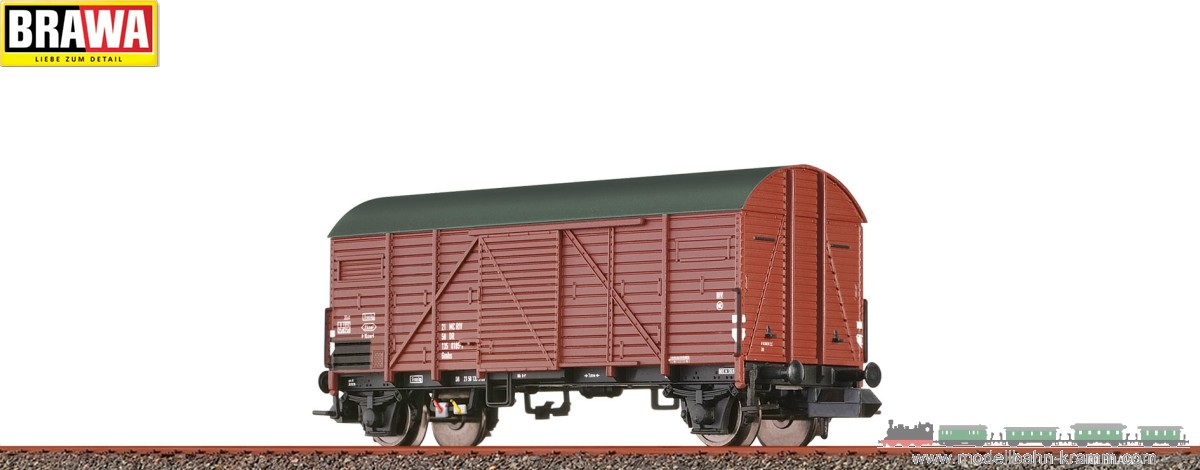 Brawa 67330, EAN 4012278673301: N Covered Freight Car Gmhs DR, Epoch IV