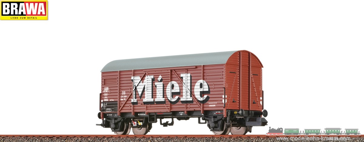 Brawa 67332, EAN 4012278673325: N Gedeckter Güterwagen Miele 35 DB