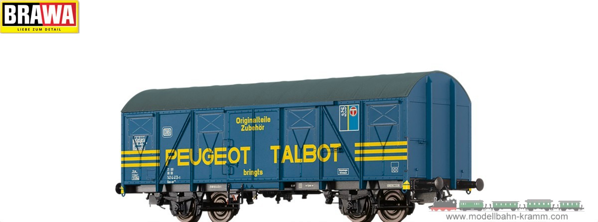 Brawa 67822, EAN 4012278678221: N Gedeckter Güterwagen Gbs 253 Peugeot Talbot DB
