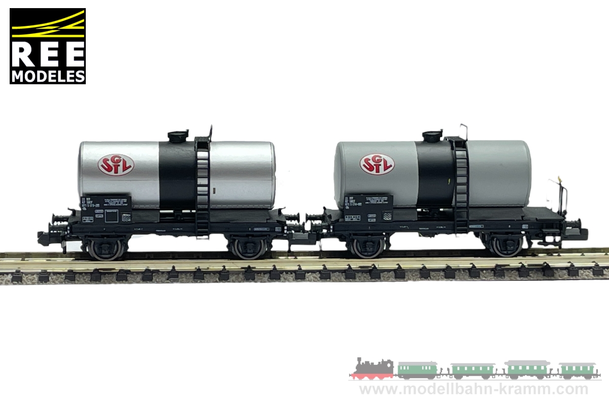 REE Modeles NW009, EAN 2000003476008: N 2er Set Kesselwagen SGTL SNCF