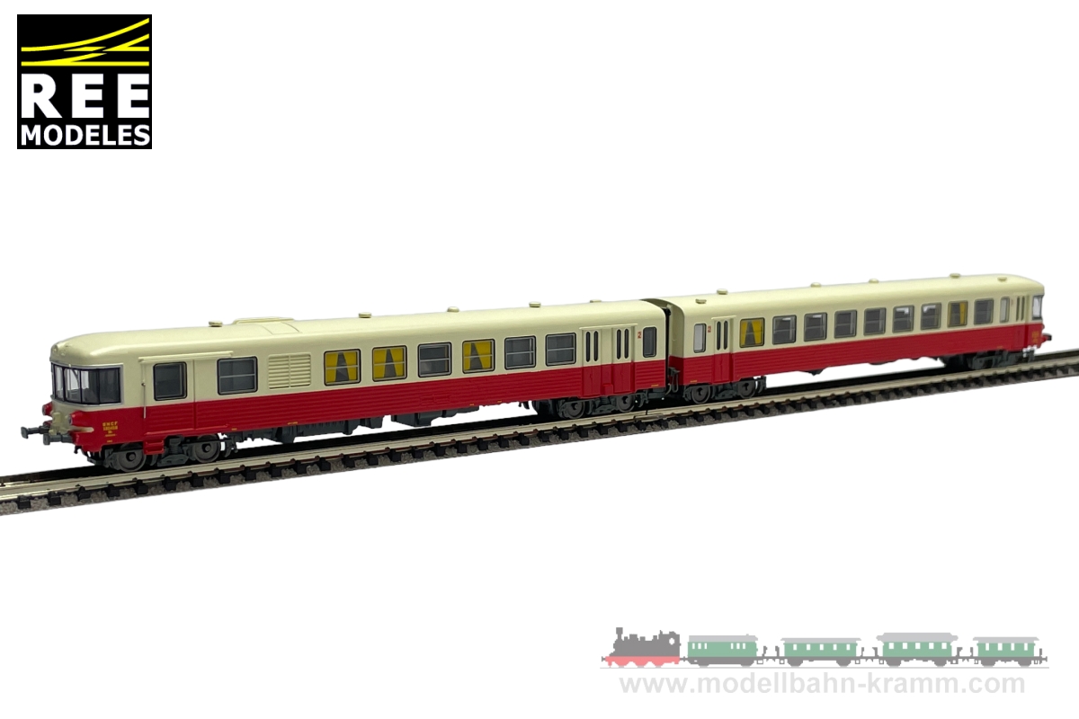 N analog Triebwagen 2teilig XBD 4516 rot/creme SNCF