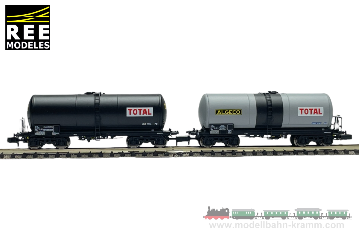 REE Modeles NW226, EAN 2000075301581: N 2er Set Kesselwagen Total SNCF