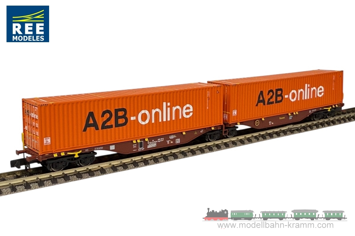 N Containertragwagen 2x 45`A2B-online Container, Touax
