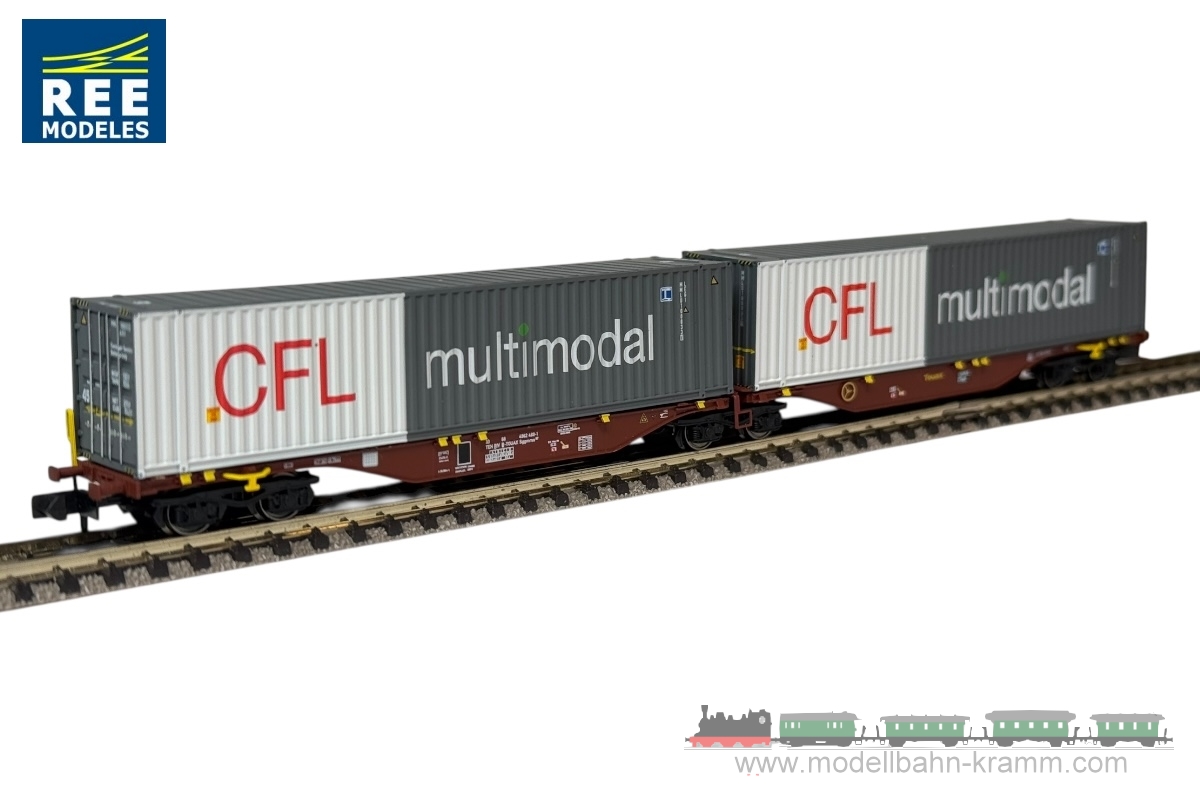 N Containertragwagen 2x 45`CFL muldimodal Container, Touax