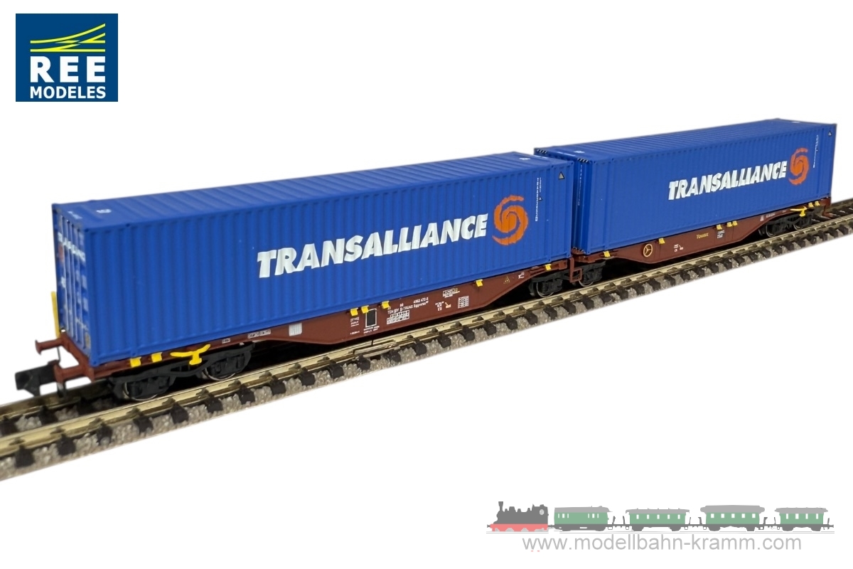 N Containertragwagen 2x 45`Transalliance Container, Touax