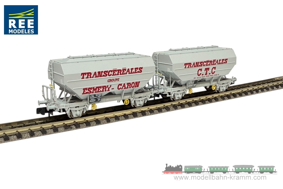 N Set 2x Getreidewagen Transcereales Esmery-Caron + CTC SNCF