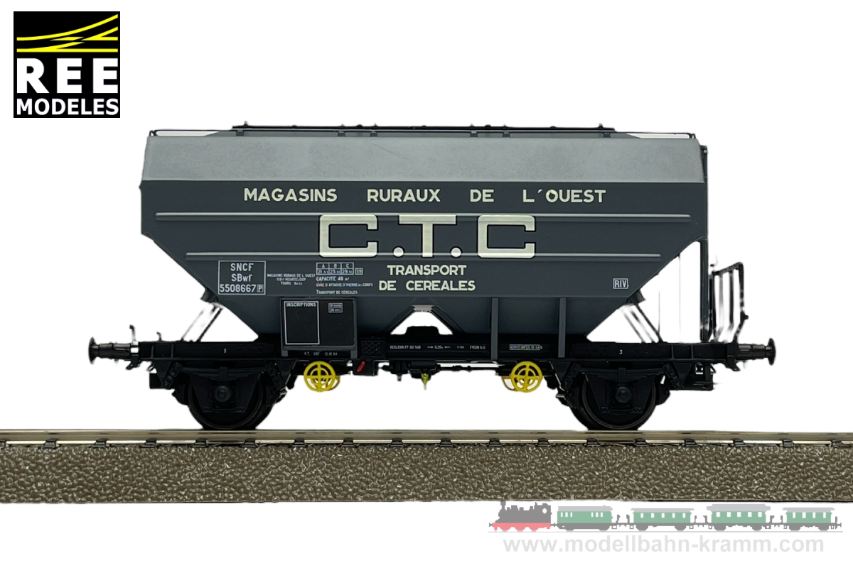 REE Modeles WB554, EAN 2000075180346: H0 Silowagen Ruraux l ouest SNCF