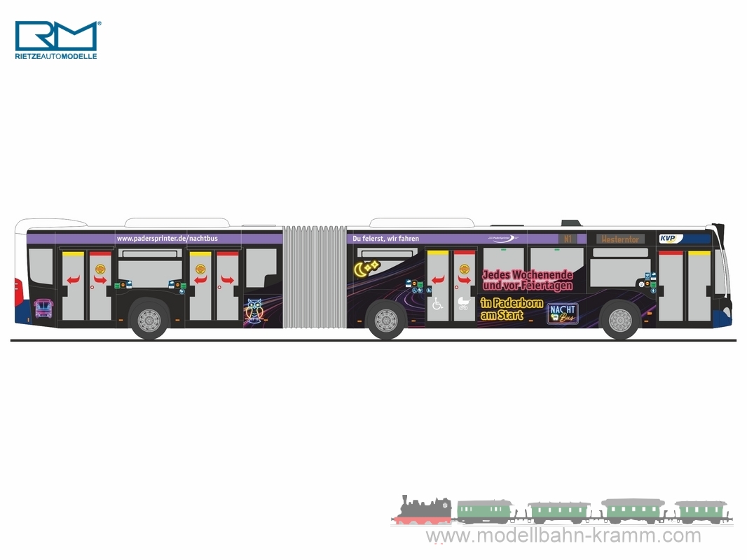 Rietze 73583, EAN 4037748735853: MB Citaro Paderborn Nachtbus