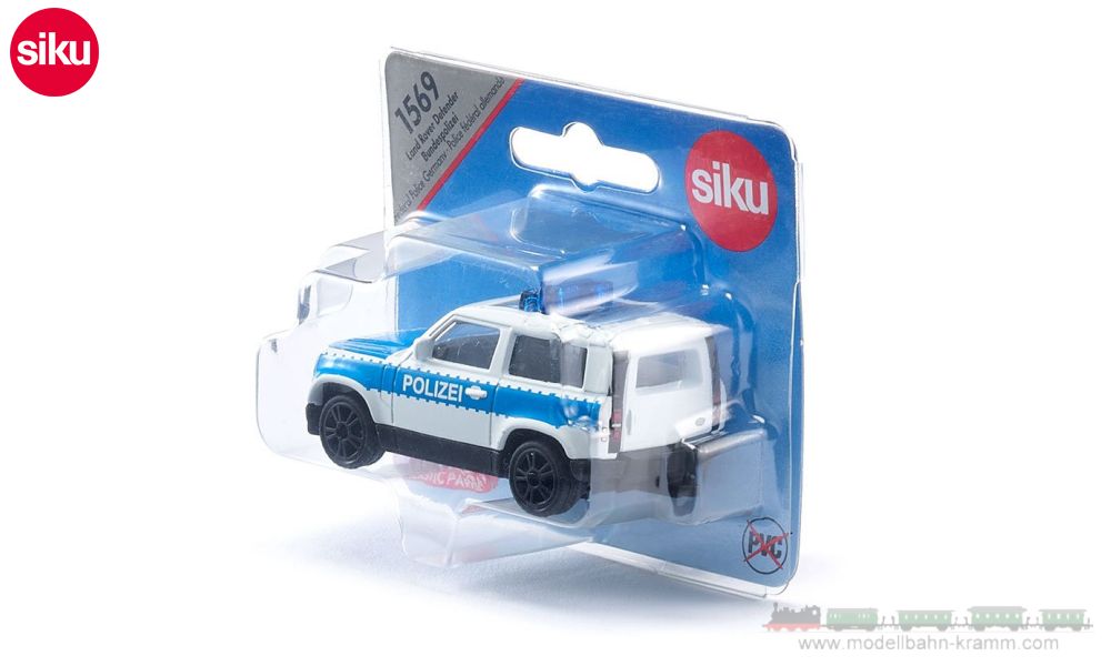 Siku 1569, EAN 4006874015696: Siku Super, Land Rover Defender 90 2023 Bundespolizei