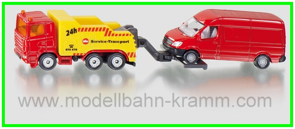 Siku 1667, EAN 4006874016679: Abschleppwagen mit PKW