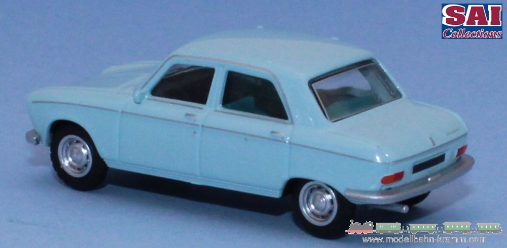SAI Collection 6251, EAN 2000075437235: 1:87 Peugeot 204 1968 Limousine pastel blau