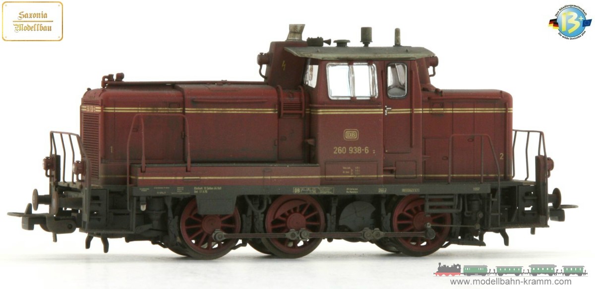 Saxonia Modellbau 87034, EAN 2000075415806: H0 DC analog Diesellok 260 938-6, DB, Ep.IV, gealtert