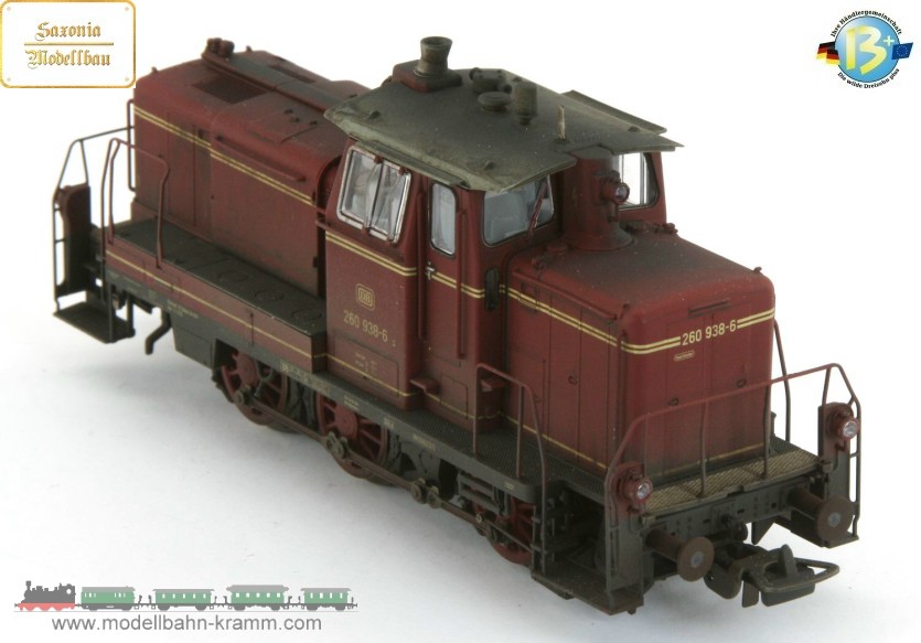 Saxonia Modellbau 87034, EAN 2000075415806: H0 DC analog Diesellok 260 938-6, DB, Ep.IV, gealtert