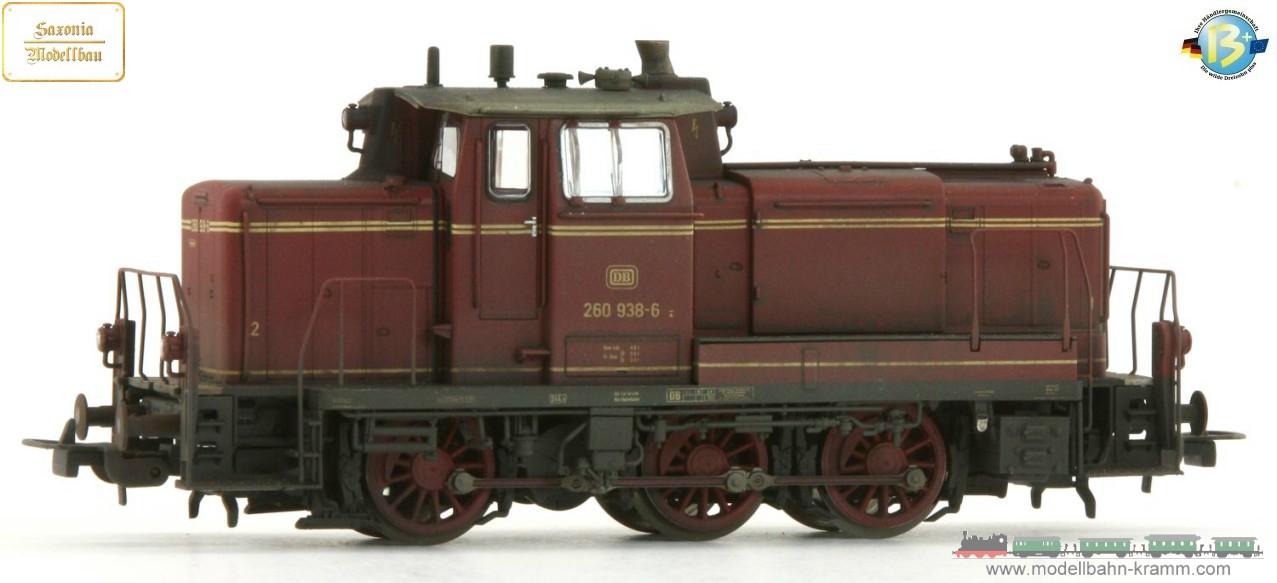 Saxonia Modellbau 87034, EAN 2000075415806: H0 DC analog Diesellok 260 938-6, DB, Ep.IV, gealtert