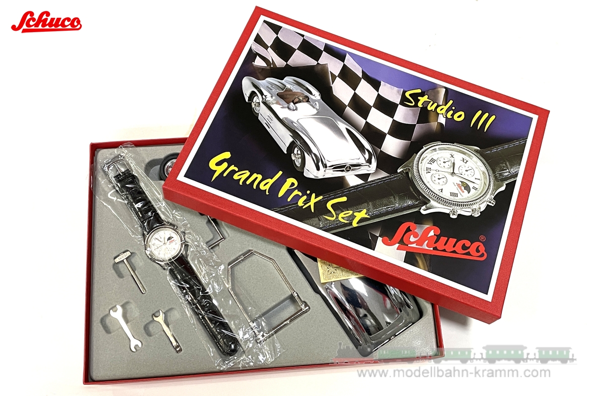 Schuco 01642, EAN 2000000971476: Schuco Grand Prix Set III mit Armbanduhr
