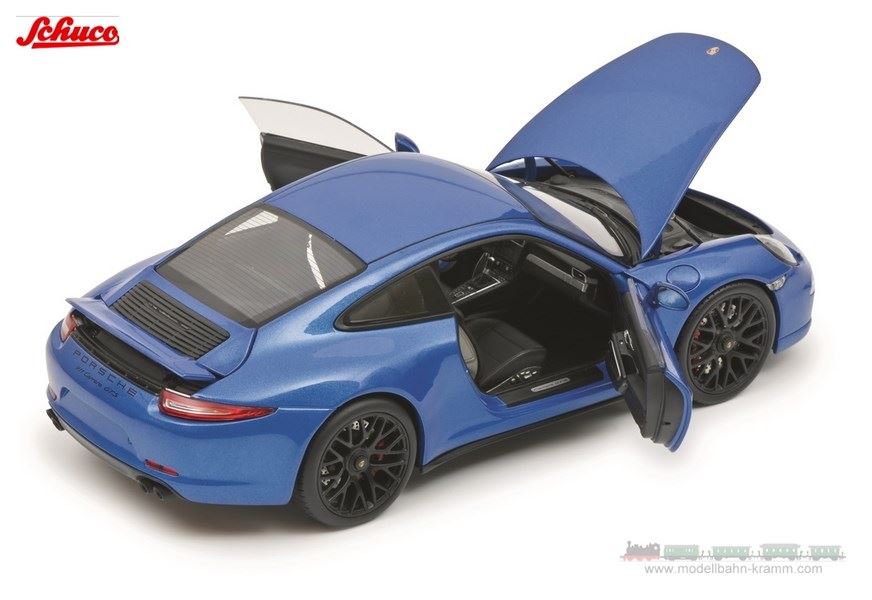 Schuco 450039700, EAN 4007864057894: 1:18 Porsche 911 Carrera GTS Coupé (991.1), saphir blau metallic