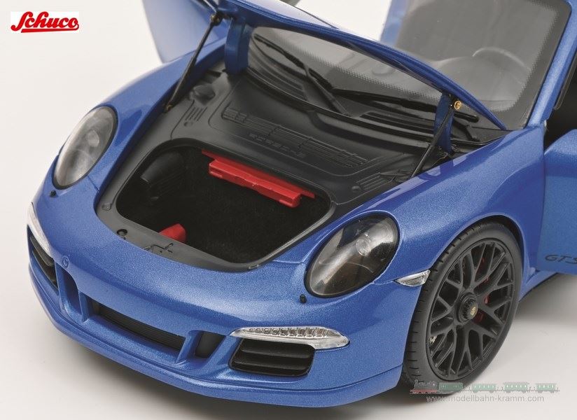 Schuco 450039700, EAN 4007864057894: 1:18 Porsche 911 Carrera GTS Coupé (991.1), saphir blau metallic