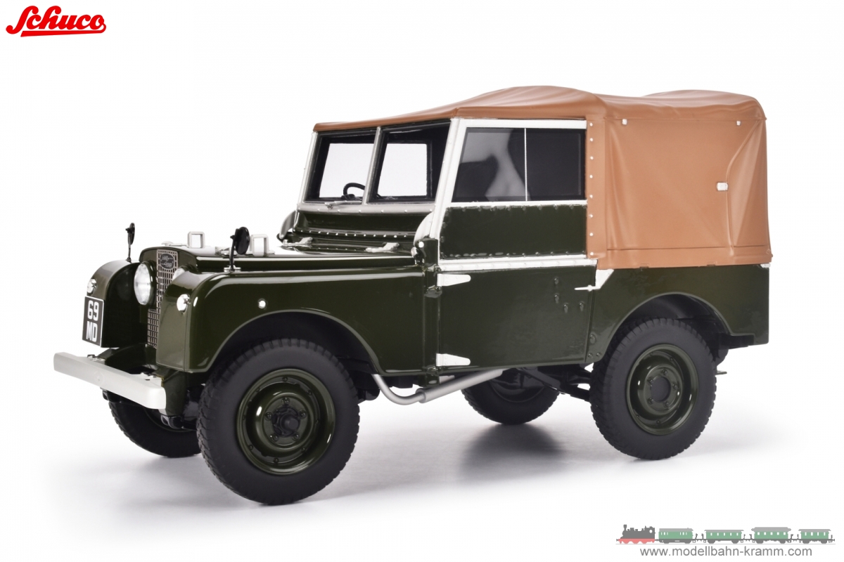 Schuco 450046700, EAN 4007864053889: 1:12 Land Rover 80 geschlossen, dunkelgrün