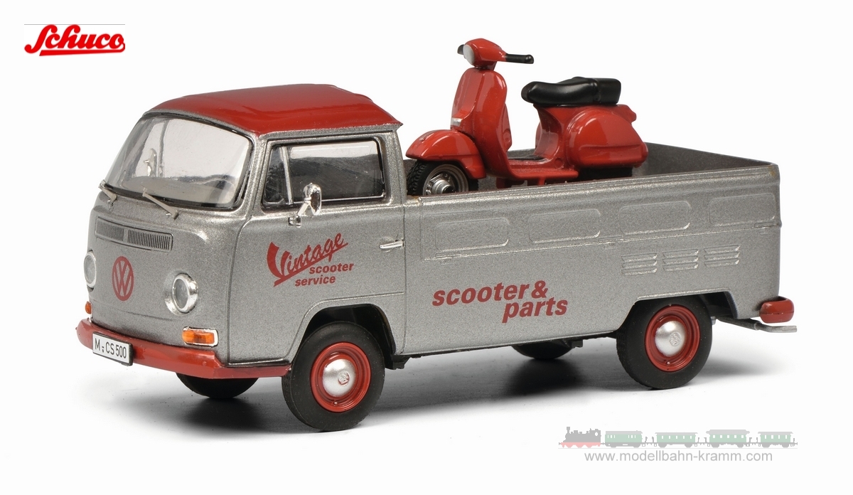 Schuco 450333000, EAN 4007864030149: 1:43 VW T2 Vintage Scooter