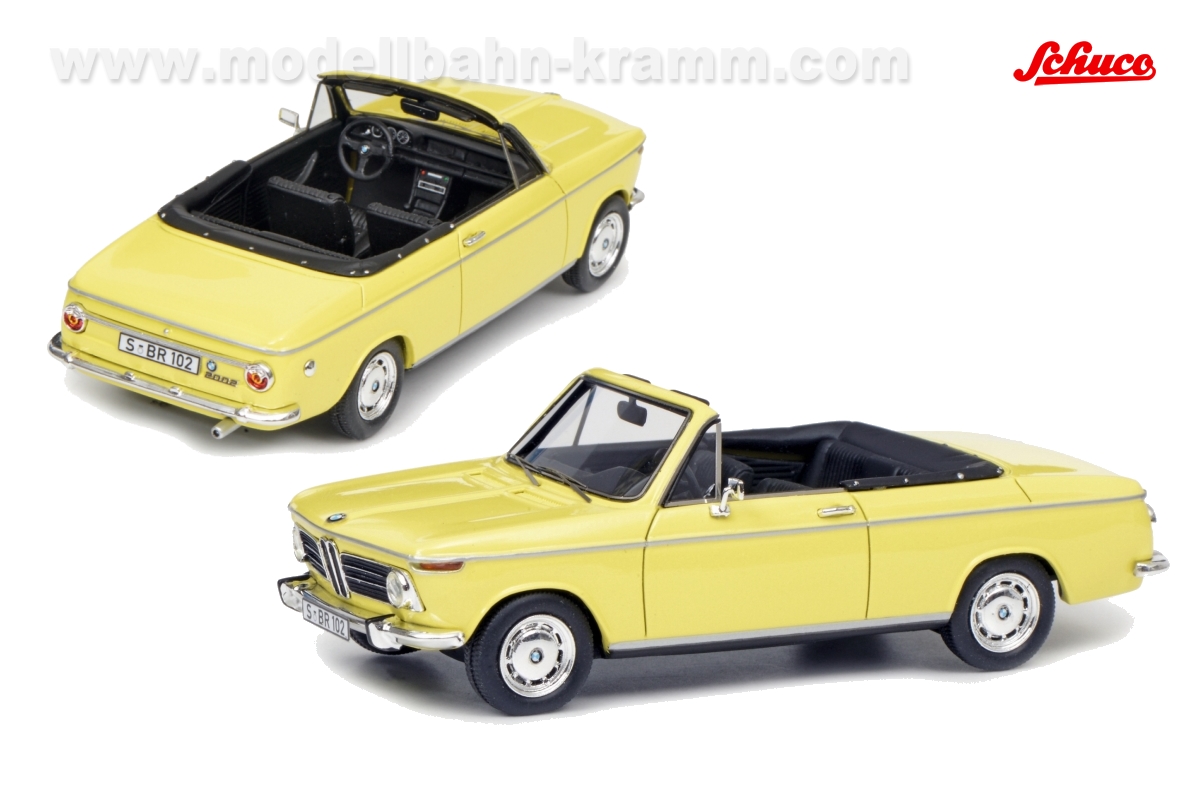 Schuco 450908500, EAN 4007864022816: R43 BMW 2002 Cabrio gelb