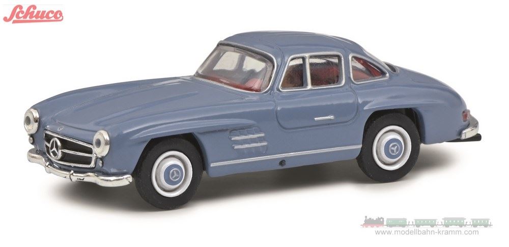 Schuco 452027600, EAN 4007864043637: 1:64 Mercedes-Benz 300 SL Flügeltürer, blau
