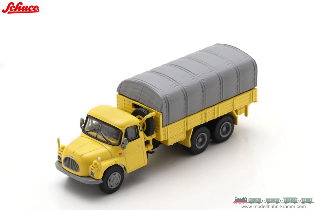 Schuco 452678600, EAN 9581677267862: 1:87 Tatra T138 Pritsche/Plane LKW