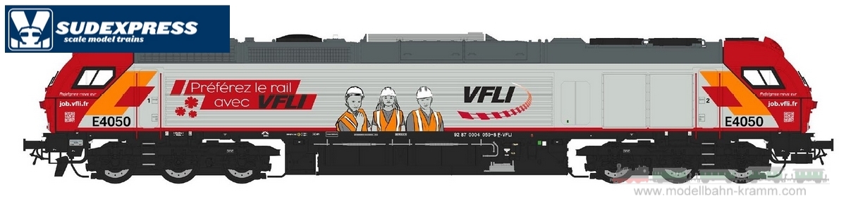 Locomotive SudExpress S405021 Euro4000 E4050 VFLI - Échelle HO (1/87) - Neuve